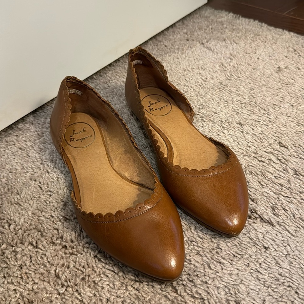 JACK ROGERS Chantel Cognac Flats